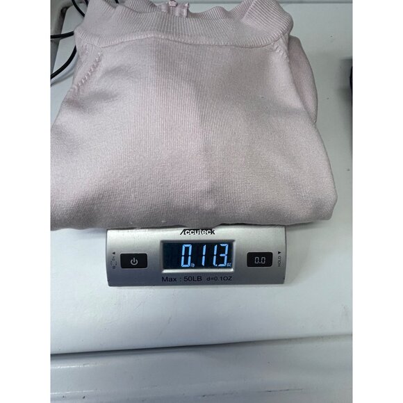 Hampshire Studio Womens Mock Neck Zip Back Sweater XL Light Pink - Picture 8 of 8